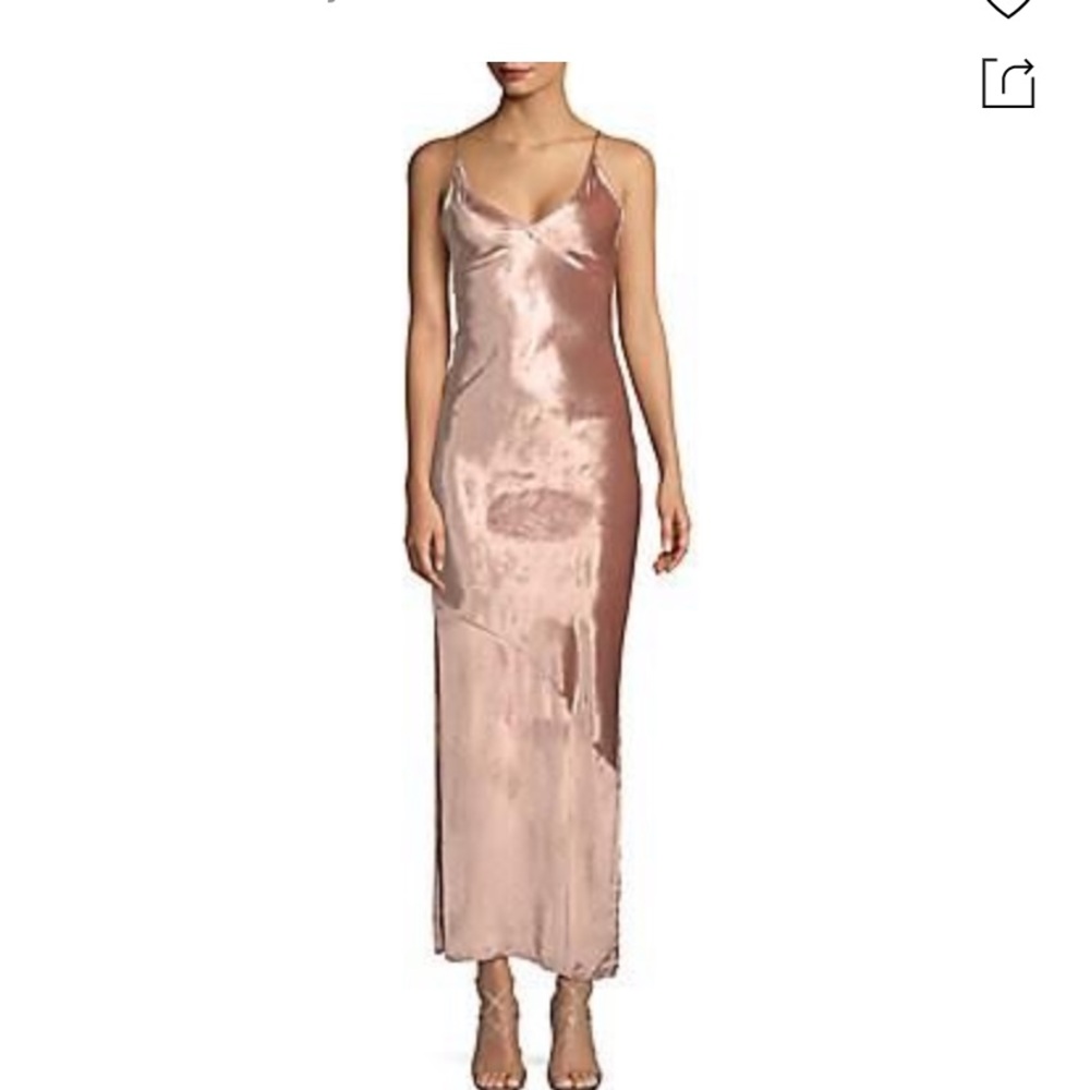 pink velvet Fleur du mal slip dress size 2 NWT
